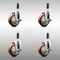 Service Caster 4 Inch 316SS Maroon Poly Swivel 7/8 Inch Expanding Stem Caster Set Brake SCC SCC-SS316EX20S414-PPUB-MRN-TLB-78-4 - alternate 4